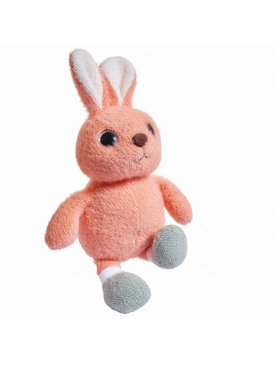 Knitted. Кролик вязаный, 20см игрушка мягкая.
