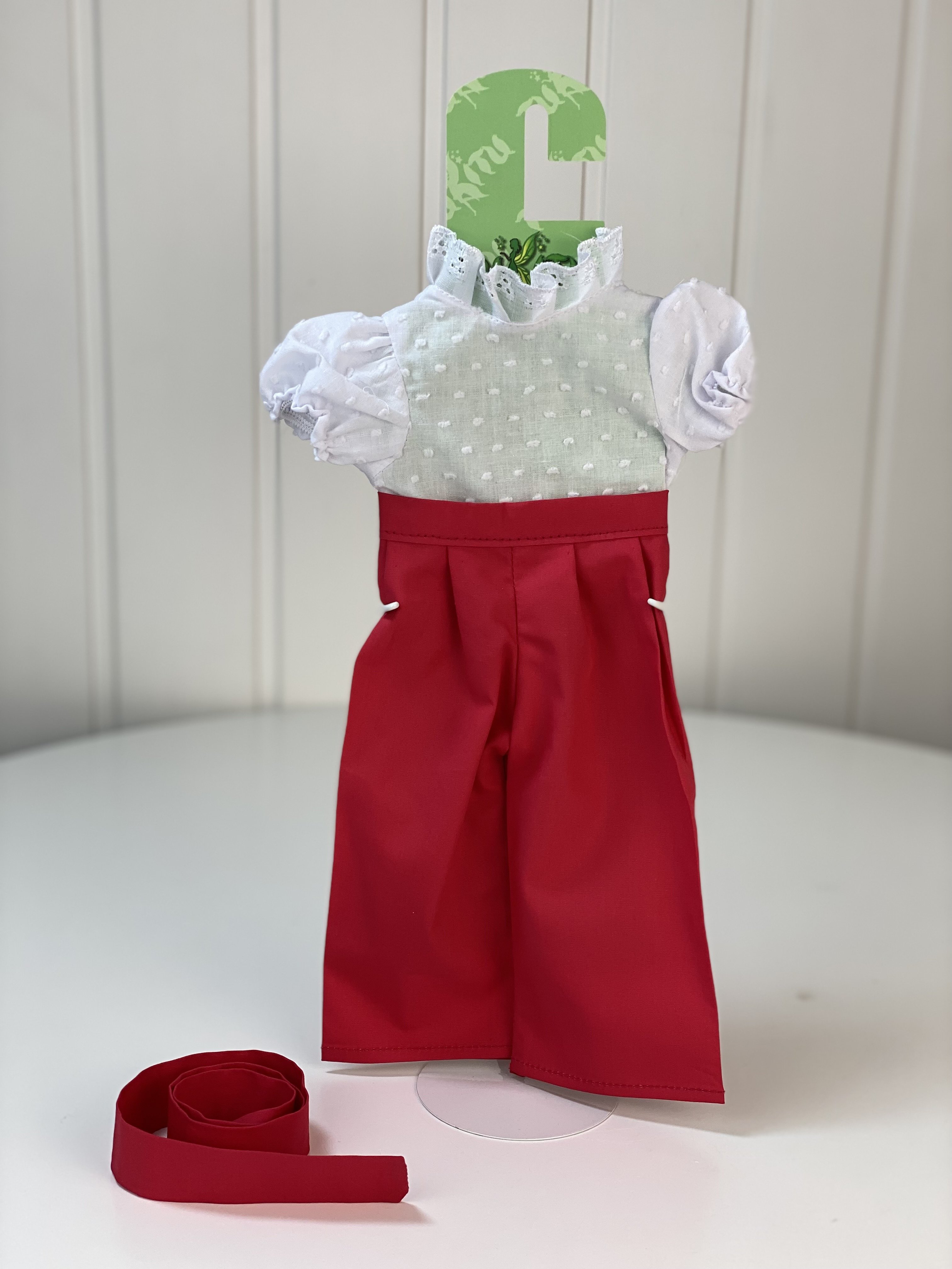 Одежда для кукол - Блузка, брюки и лента на голову, обхват талии 20 см ,арт 43 купить с бесплатной доставкой в интернет-магазине TuKiTu.ru
