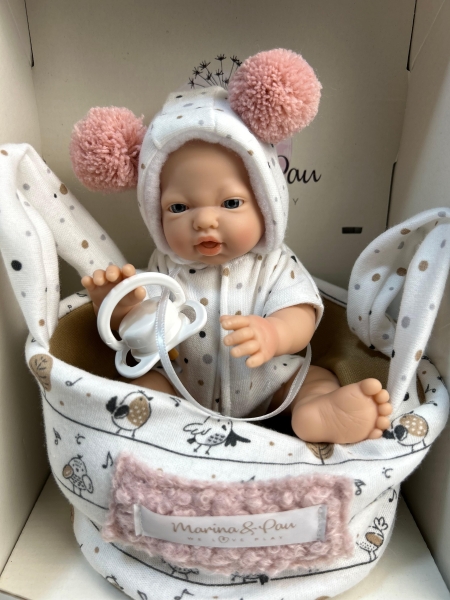 картинка Пупс-мини "Малыш в переноске", 21 см, арт. 256 интернет-магазин TuKiTu.ru