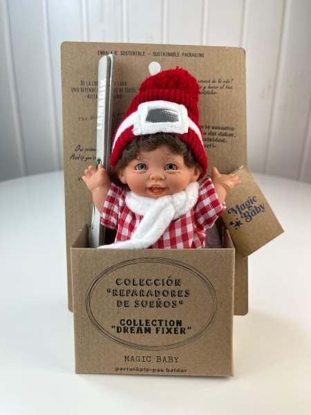 картинка испанские Пупс "Супер-лыжник", 18 см , арт. 502 интернет-магазин TuKiTu.ru