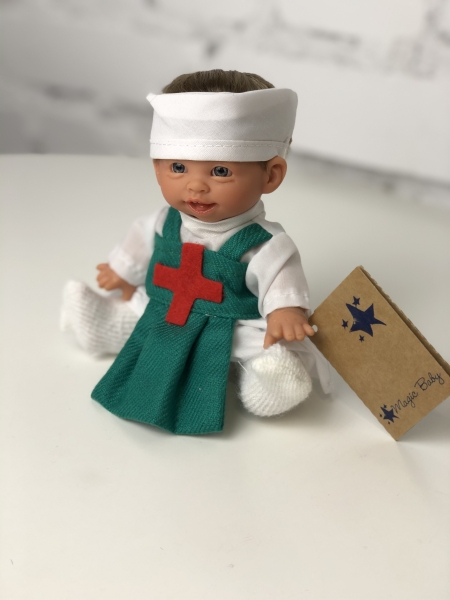 картинка испанские Кукла Джестито"Профессии", медсестра, 18 см, арт. 202U-4 интернет-магазин TuKiTu.ru