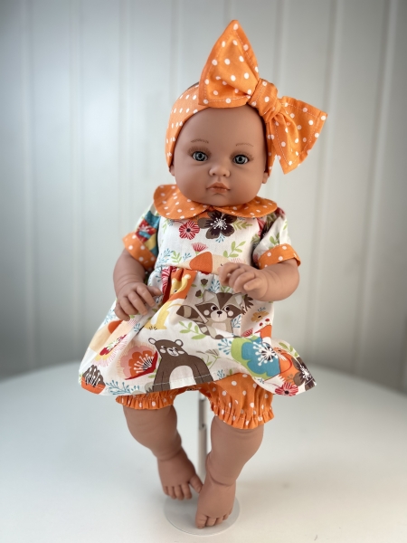 картинка Одежда для пупсов  - Комплект "Зверушки": платье, штанишки и бант, рост 45 см , арт. 121 интернет-магазин TuKiTu.ru