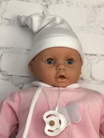 картинка Пупс Бобо, в розовом комбинезоне, девочка, 65 см. арт. 5118C интернет-магазин TuKiTu.ru