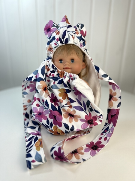 картинка Одежда для кукол - Конверт-переноска "Космея" с ушками, для кукол и пупсов 26-30 см, арт 159 интернет-магазин TuKiTu.ru