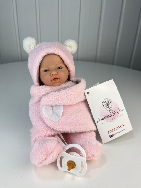 картинка испанские Пупс-мини "Малышка - время купания", 21 см, арт. 292-1 интернет-магазин TuKiTu.ru
