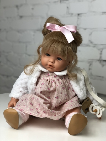 картинка Кукла Сьюзи( озвученная), в платье и белой кофточке, 47 см , арт. 47022 интернет-магазин TuKiTu.ru