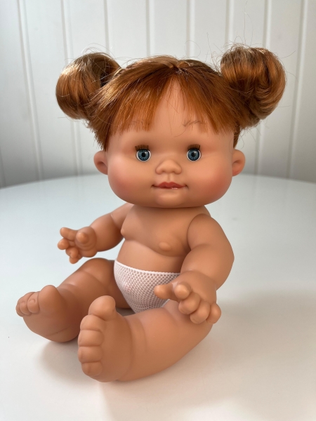 картинка испанские Пупс-мини Pepotes (Тыковка), 26 см,с волосами, глаза закрываются, без одежды (вид 2), арт. 12 интернет-магазин TuKiTu.ru