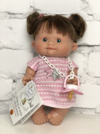 картинка испанские Пупс-мини Pepotes (Тыковка) с волосами, 26 см (вид 10), арт. 954-10 интернет-магазин TuKiTu.ru