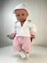 картинка Пупс Артур, в бело-розовом комплекте, 47 см , арт.46024 интернет-магазин TuKiTu.ru