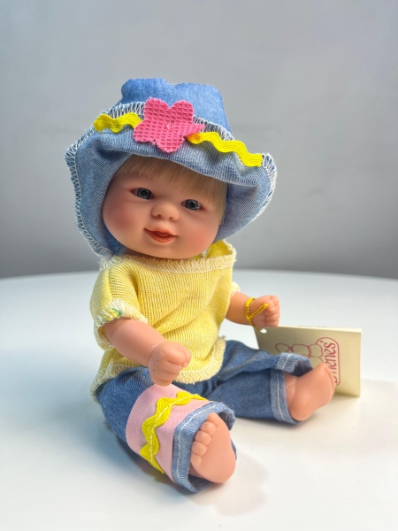 картинка испанские Кукла-пупс "Бебетин" (зубов нет), 21 см, арт. 12091(блондинка) интернет-магазин TuKiTu.ru