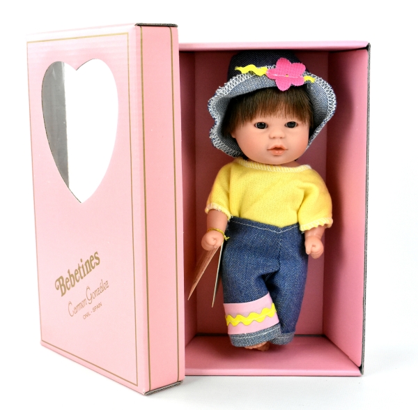 картинка испанские Кукла-пупс "Бебетин", зубов нет, арт. 12091(брюнетка) интернет-магазин TuKiTu.ru