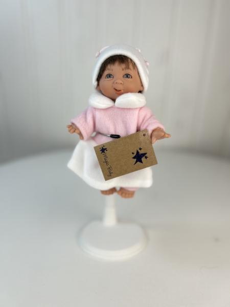 картинка испанские Кукла Джестито "Инфант", 18 см, в светло-розовом свитере, ухмыляется, арт. 10000U-5 интернет-магазин TuKiTu.ru