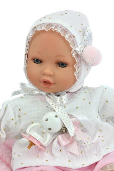 картинка Пупс "Новорожденная девочка", в одеяле, 40 см, арт.402 интернет-магазин TuKiTu.ru