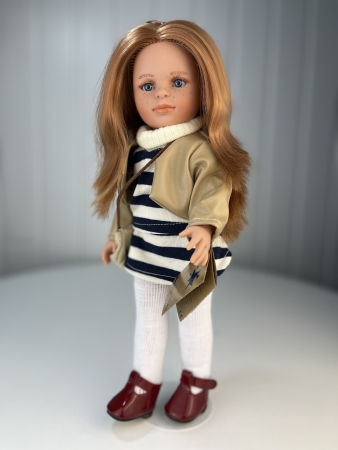 картинка Кукла Нина, 33 см, рыжие волосы, в леггинсах и тунике, арт. 33102 интернет-магазин TuKiTu.ru