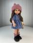 картинка Кукла Нэни, брюнетка, в цветном платье и вязаной шапке, 33 см, арт. 33013 интернет-магазин TuKiTu.ru
