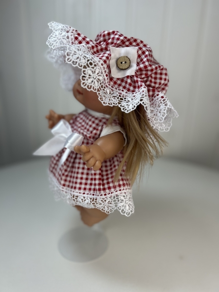 картинка Одежда для кукол - Платье  и чепчик на голову,  для кукол 26-30 см, арт 175 интернет-магазин TuKiTu.ru