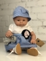 картинка Пупс Алисия, в бело-голубом платье, с игрушкой, 47 см , арт. 48013C интернет-магазин TuKiTu.ru