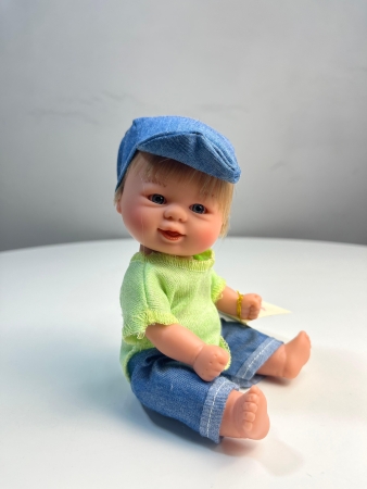 картинка испанские Кукла-пупс "Бебетин" без  зубами, арт.12092(блондин) интернет-магазин TuKiTu.ru