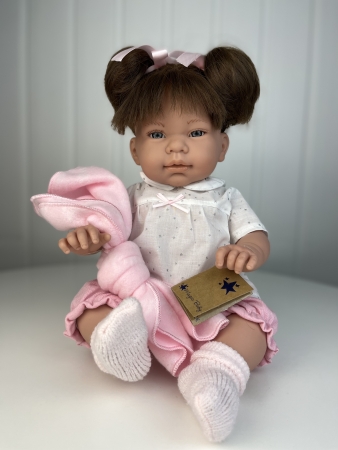 картинка Пупс Марина, в бело-розовой одежде, 47 см , арт. 46119 интернет-магазин TuKiTu.ru