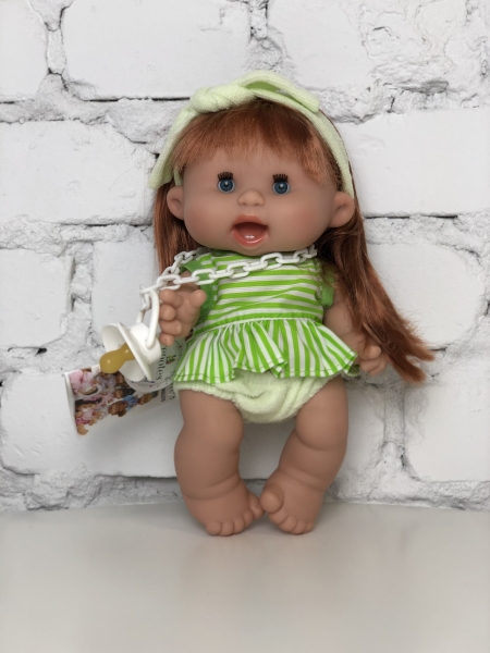 картинка испанские Пупс-мини Pepotes Special Funtastic (Тыковка-Фантастика) с волосами, глаза закрываются, 26 см, арт. 804-30 интернет-магазин TuKiTu.ru