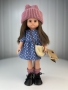 картинка Кукла Нэни, брюнетка, в цветном платье и вязаной шапке, 33 см, арт. 33013 интернет-магазин TuKiTu.ru