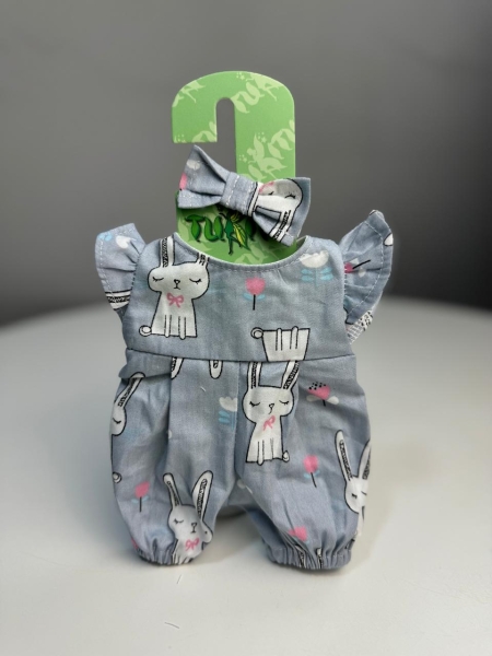 картинка Одежда для кукол - Комплект "Зайка": песочник и бант на голову, для пупсов и кукол 26-30 см , арт 17 интернет-магазин TuKiTu.ru