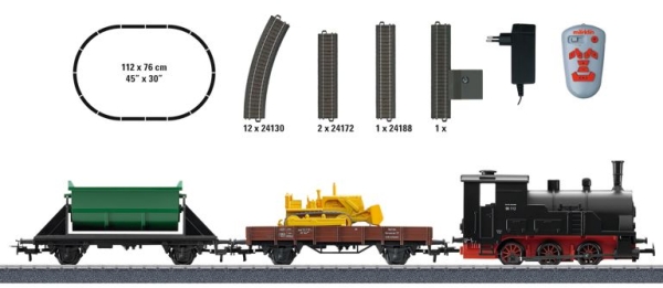 картинка Стартовый набор железной дороги "Грузовой состав с паровозом", арт. 029173 интернет-магазин TuKiTu.ru