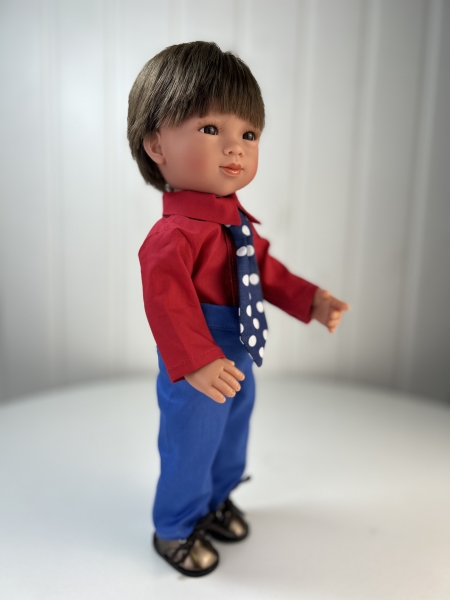 картинка Кукла Марко "Стиляга", шатен, 34 см, арт. 22303K102 интернет-магазин TuKiTu.ru