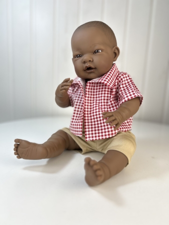 картинка Пупс "Мио Мио", темнокожий, 47 см, арт. 36403K87 интернет-магазин TuKiTu.ru