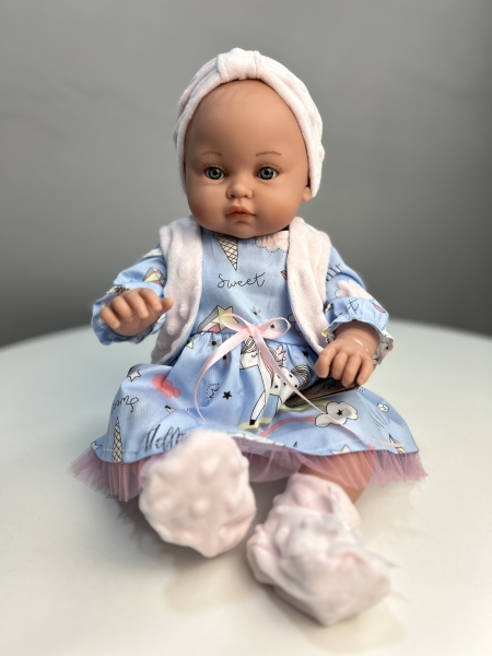 картинка Пупс Алисия, в платье "Единорожки", 47 см , арт. 46000К90 интернет-магазин TuKiTu.ru