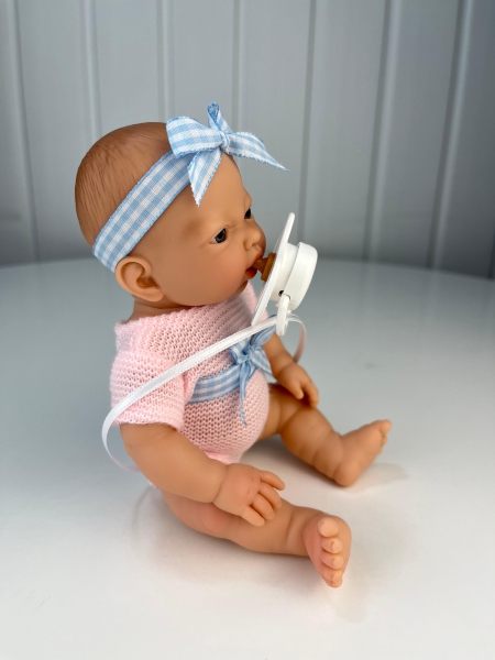 картинка испанские Пупс-мини "Малышка", с переноской-кроваткой, 21 см, арт. 262 интернет-магазин TuKiTu.ru