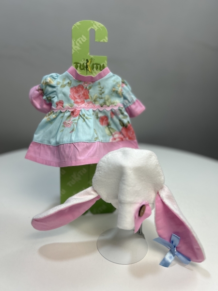 картинка Одежда для кукол и пупсиков - комплект "Овечка": Платье  и шапка, рост 26-30 см, арт. 178 интернет-магазин TuKiTu.ru