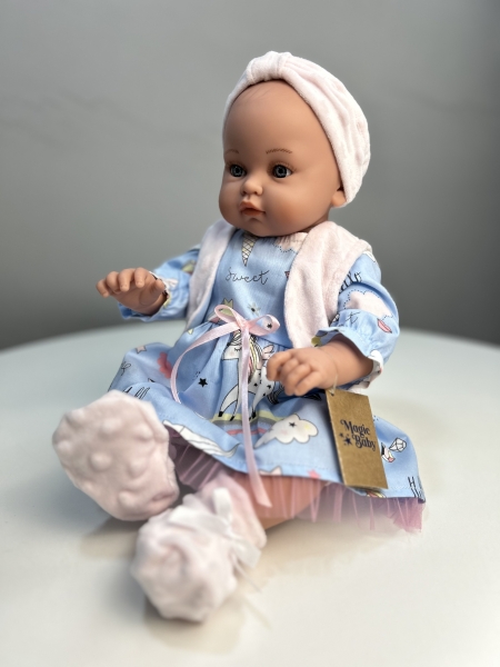 картинка Пупс Алисия, в платье "Единорожки", 47 см , арт. 46000К90 интернет-магазин TuKiTu.ru