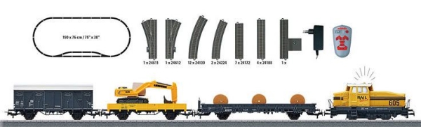картинка Стартовый набор железной дороги "Строительный поезд", арт. 029184 интернет-магазин TuKiTu.ru