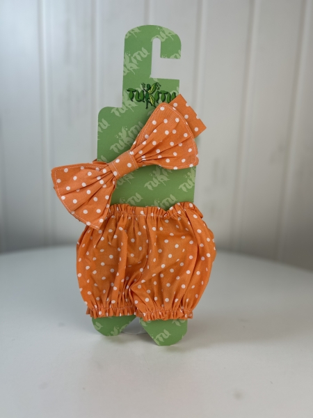 картинка Одежда для пупсов  - Комплект "Зверушки": платье, штанишки и бант, рост 45 см , арт. 121 интернет-магазин TuKiTu.ru