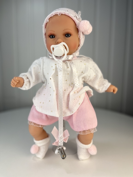 картинка Пупс "Новорожденная девочка", в одеяле, 40 см, арт.402 интернет-магазин TuKiTu.ru