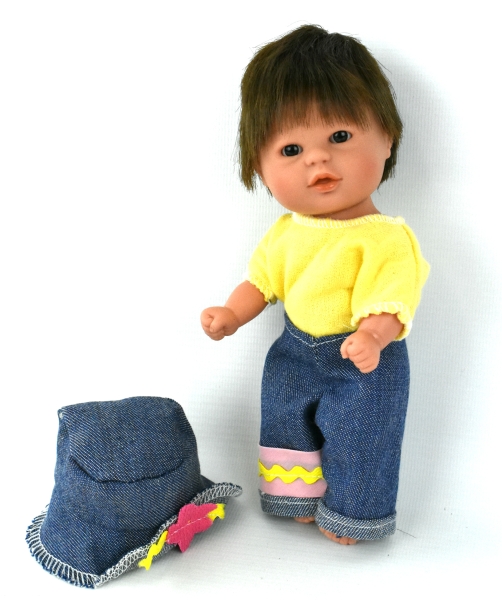 картинка испанские Кукла-пупс "Бебетин", зубов нет, арт. 12091(брюнетка) интернет-магазин TuKiTu.ru