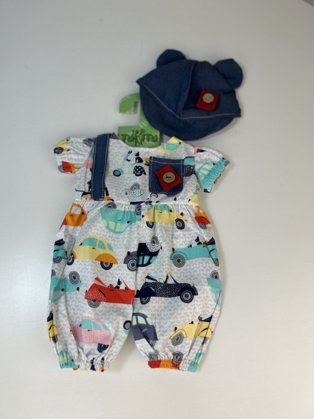 картинка Одежда для пупсов - Комплект "Машинки": рубашка, шорты на лямках, кепка, рост 47 см , арт 86 интернет-магазин TuKiTu.ru