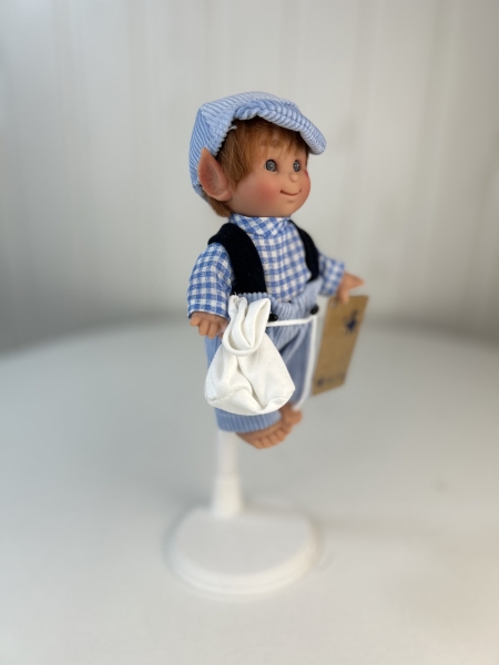 картинка испанские Кукла "Домовёнок", мальчик, в голубом, 18 см, арт. 151-6 интернет-магазин TuKiTu.ru