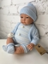 картинка Пупс Джон, в голубой кофте и шапочке, 47 см , арт. 50518С интернет-магазин TuKiTu.ru