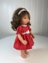 картинка Одежда для кукол - Платье "Красное" и бантик на голову, обхват талии 17-19 см, арт. 50 интернет-магазин TuKiTu.ru