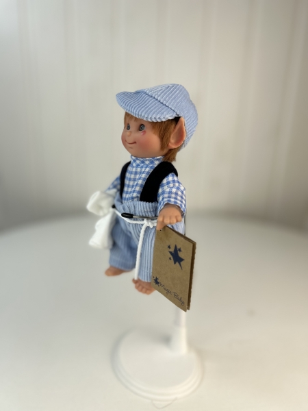 картинка испанские Кукла "Домовёнок", мальчик, в голубом, 18 см, арт. 151-6 интернет-магазин TuKiTu.ru