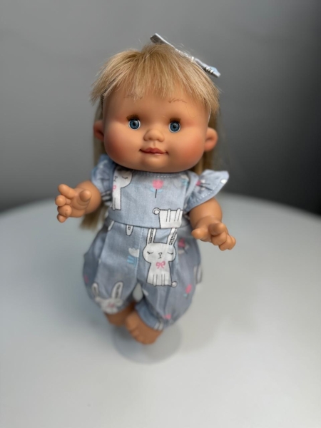 картинка Одежда для кукол - Комплект "Зайка": песочник и бант на голову, для пупсов и кукол 26-30 см , арт 17 интернет-магазин TuKiTu.ru