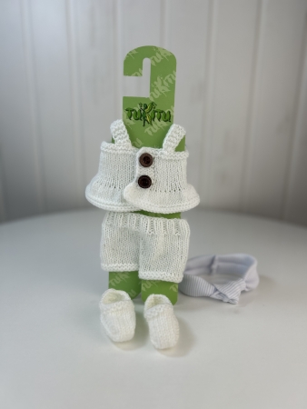 картинка Одежда для кукол и пупсиков - Вязаный комплект - топ, шорты, тапочки , рост 26-30 см, арт120 интернет-магазин TuKiTu.ru