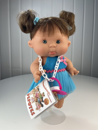 картинка испанские Пупс-мини Pepotes (Тыковка) с волосами, 26 см (вид 4), арт. 954 интернет-магазин TuKiTu.ru