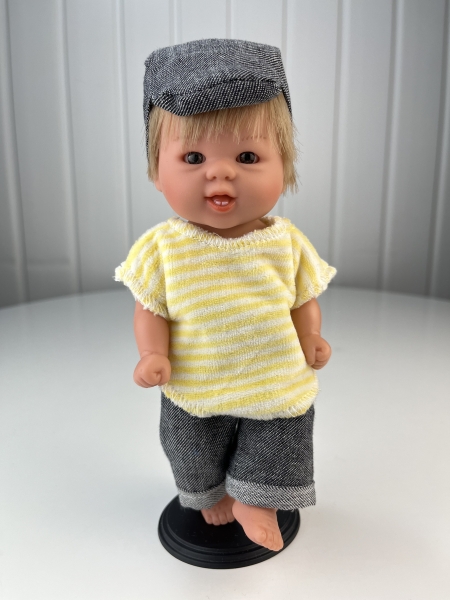 картинка испанские Пупс "Бебетин" с зубами, 21 см, арт. 12092(блондин) интернет-магазин TuKiTu.ru