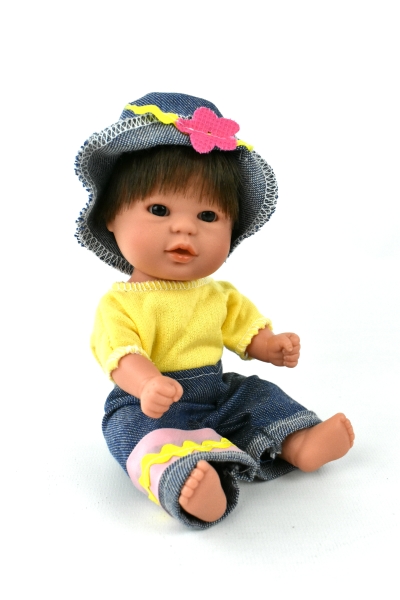 картинка испанские Кукла-пупс "Бебетин", зубов нет, арт. 12091(брюнетка) интернет-магазин TuKiTu.ru