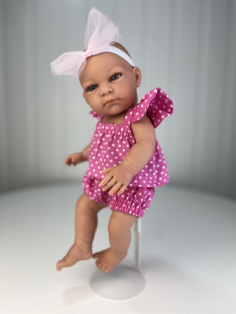 картинка Одежда для кукол - Хлопковый комплект: Топ с крылышками, шорты и бант, для кукол и пупсов 26-30 см, арт. 5 интернет-магазин TuKiTu.ru