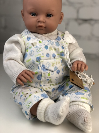 картинка Пупс Артур, в комбинезоне, 47 см , ат. 46010C интернет-магазин TuKiTu.ru