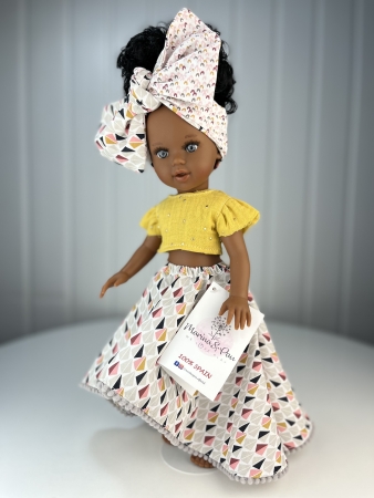 картинка Кукла "Марина" ( темнокожая с младенцем), 40 см, арт. 1562 интернет-магазин TuKiTu.ru